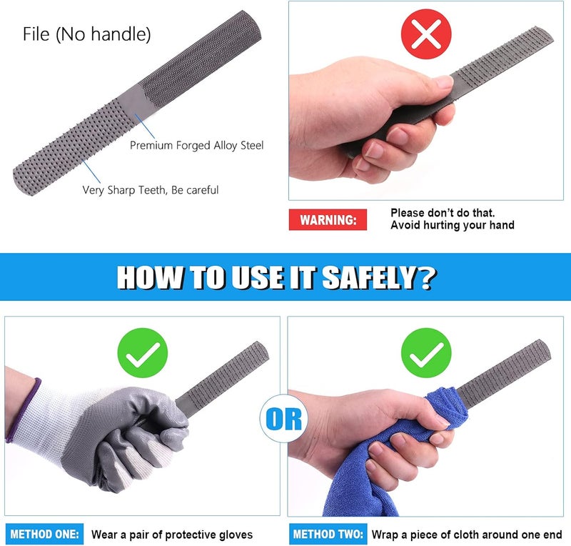 Glarks Adjustable Spokeshave Set (2pcs) with Replacement Blades, Woodworking Plane, 4-Way Rasp File - G2657 [Metal, Brass, Red, Black, Silver] - Image 5